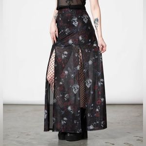 NWT Killstar Kleodora Mesh Maxi Skirt XL